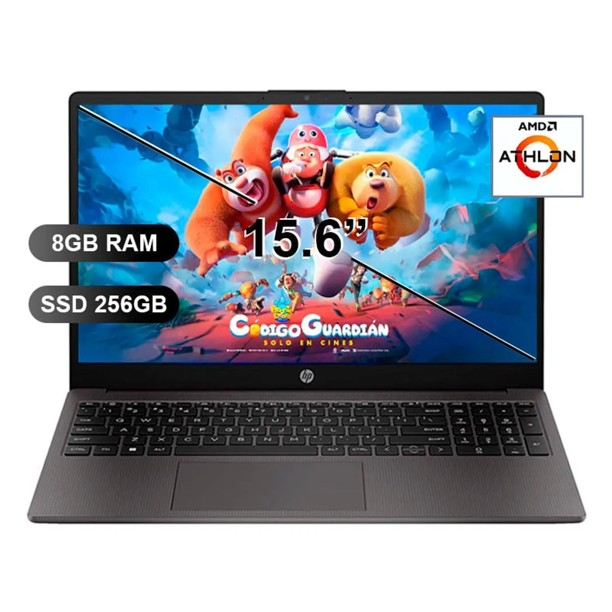 HP - LAPTOP HP 255 G10 ATHLON 7120U, 8GB RAM, 256GB SSD, 15.6", SIN WINDOWS (9E527LA)