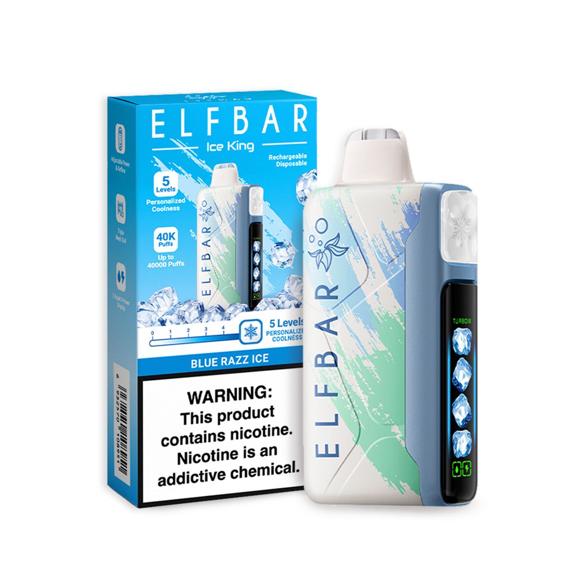 VAPE STATION - ElfBar Iceking 40000 Puffs – Blue Razz Ice