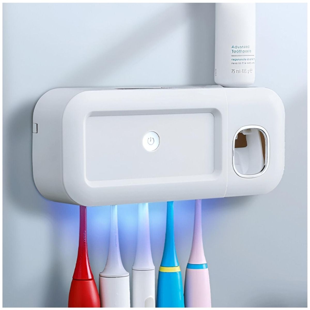 MINARI - Dispensador de Pasta Dental Porta Cepillos con Esterilizador UV DC30