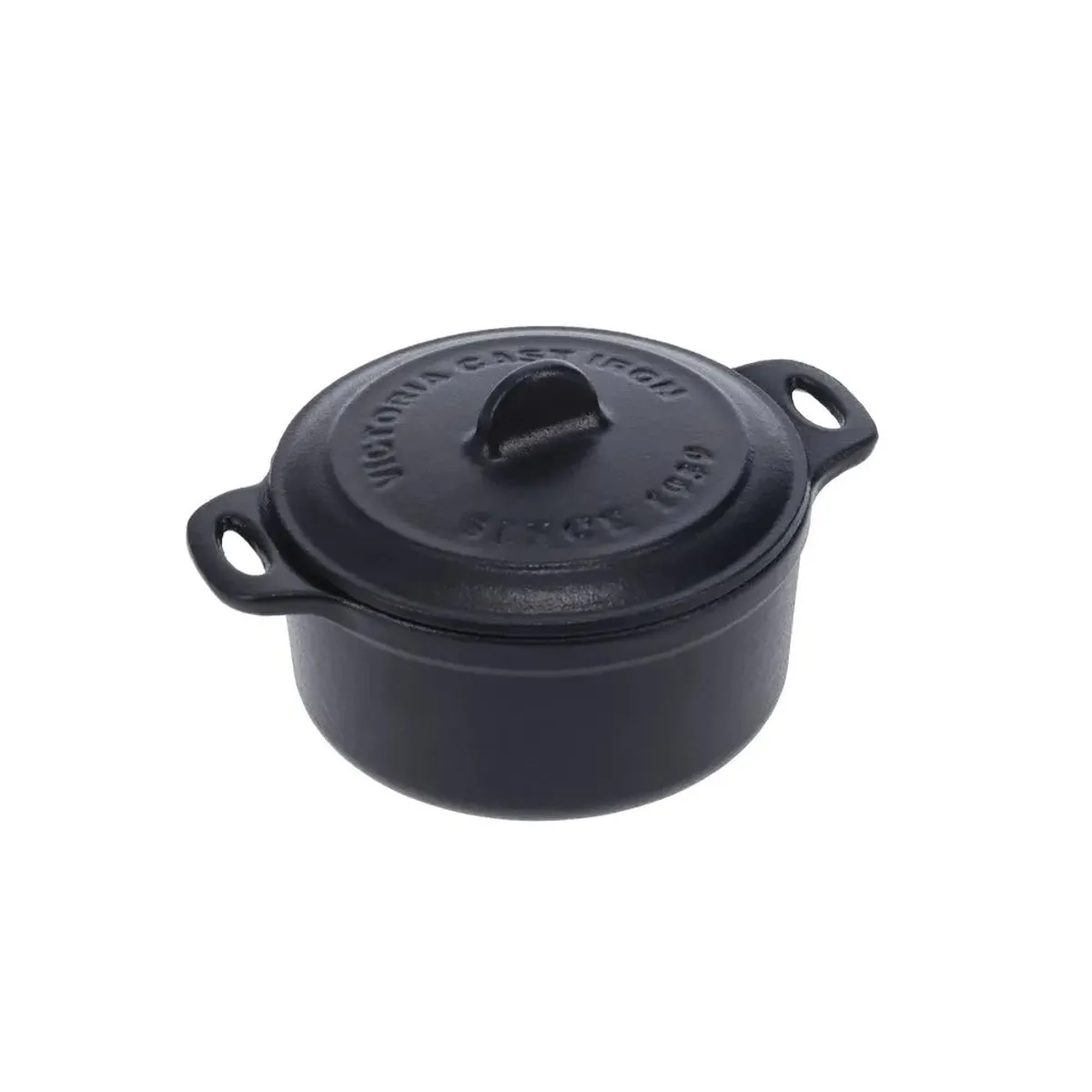 VICTORIA - MINI OLLA COCOTTE VICTORIA DE HIERRO FUNDIDO CURADO DE 0.2 LT