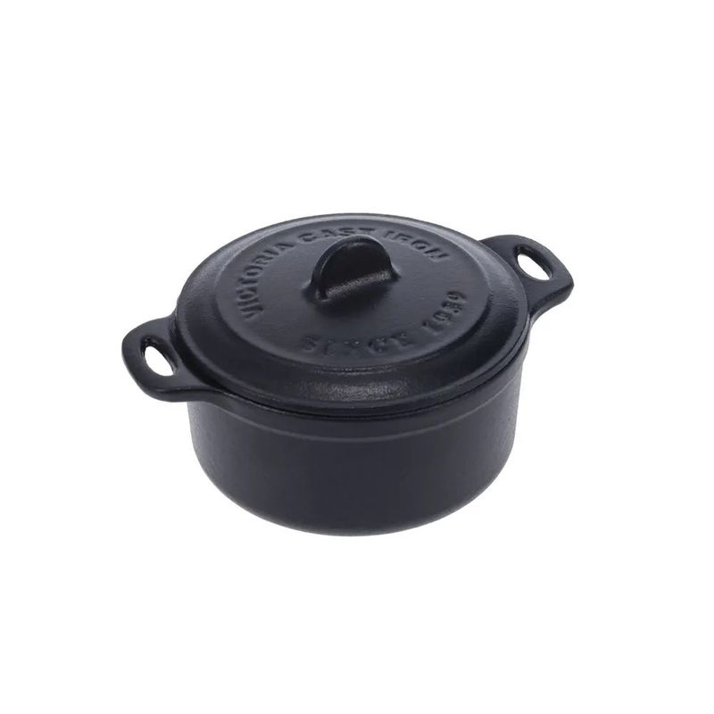 VICTORIA - MINI OLLA COCOTTE VICTORIA DE HIERRO FUNDIDO CURADO DE 0.3 LT
