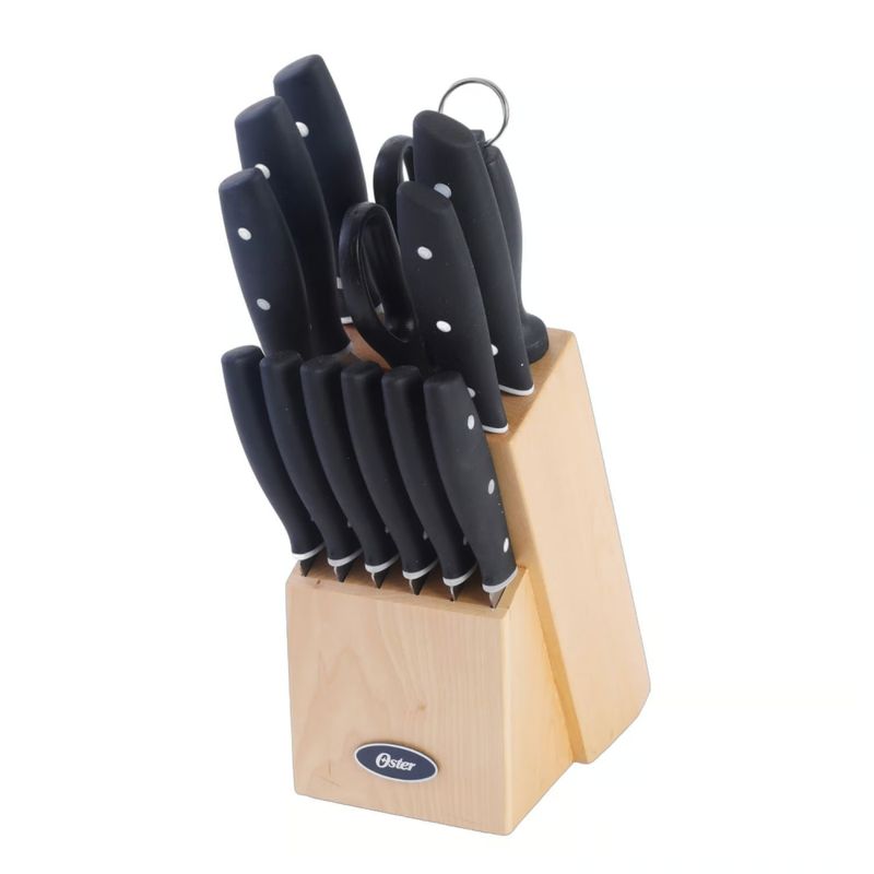 OSTER - Juego de Cuchillos Oster Collister en Acero Inoxidable – 15 Piezas