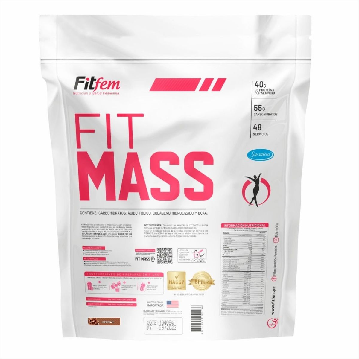 FITFEM - Mass Gainer Fitfem Fitmass 5kg Chocolate + Tomatodo