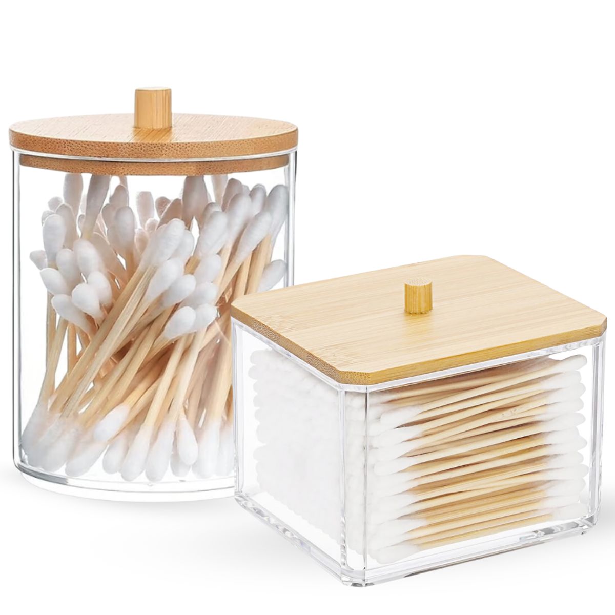 MINARI - Set Organizador Acrílico Multifuncional Hisopos Joyas Elegante A40-A172