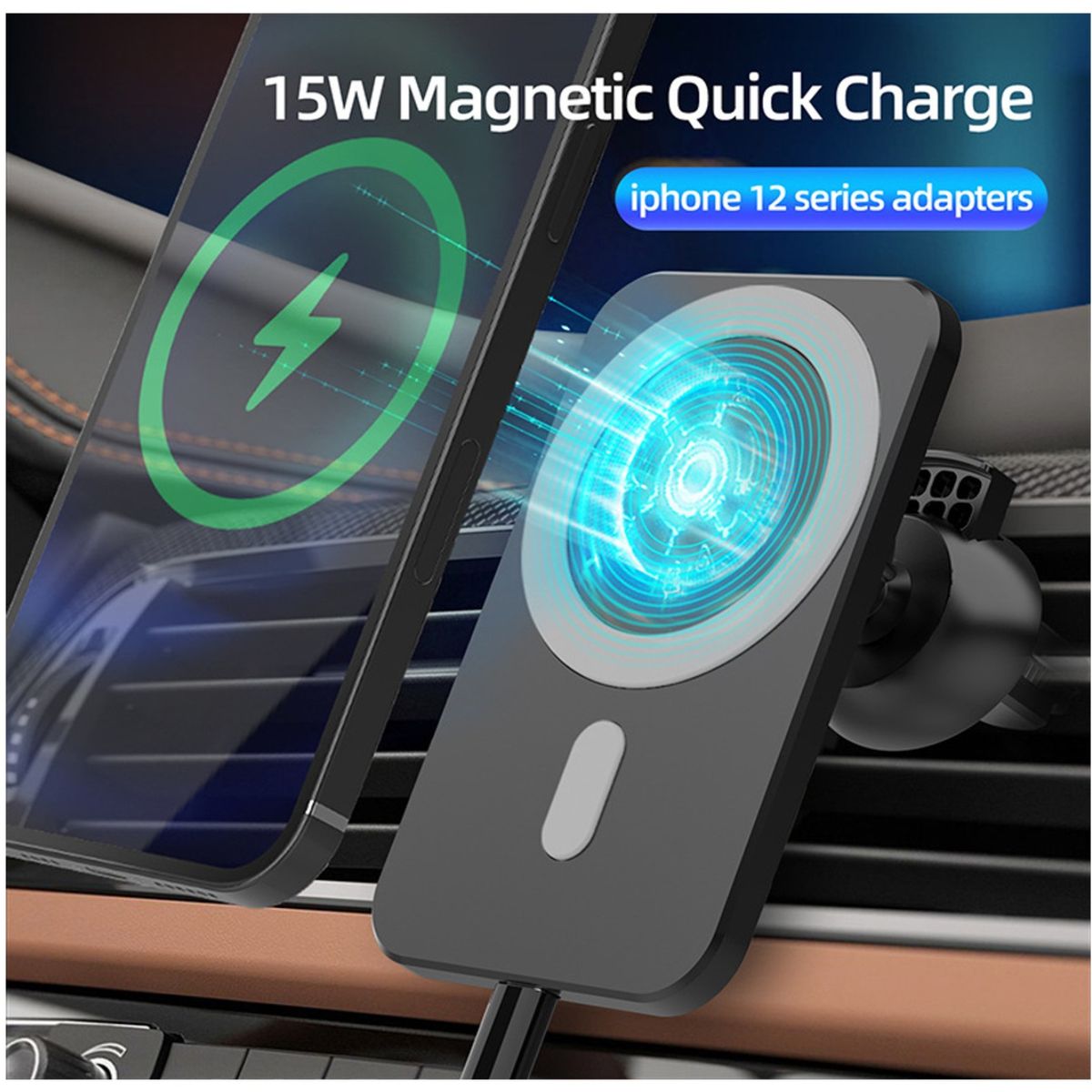 GENERICO - Cargador magnético inalámbrico para teléfono - 15w