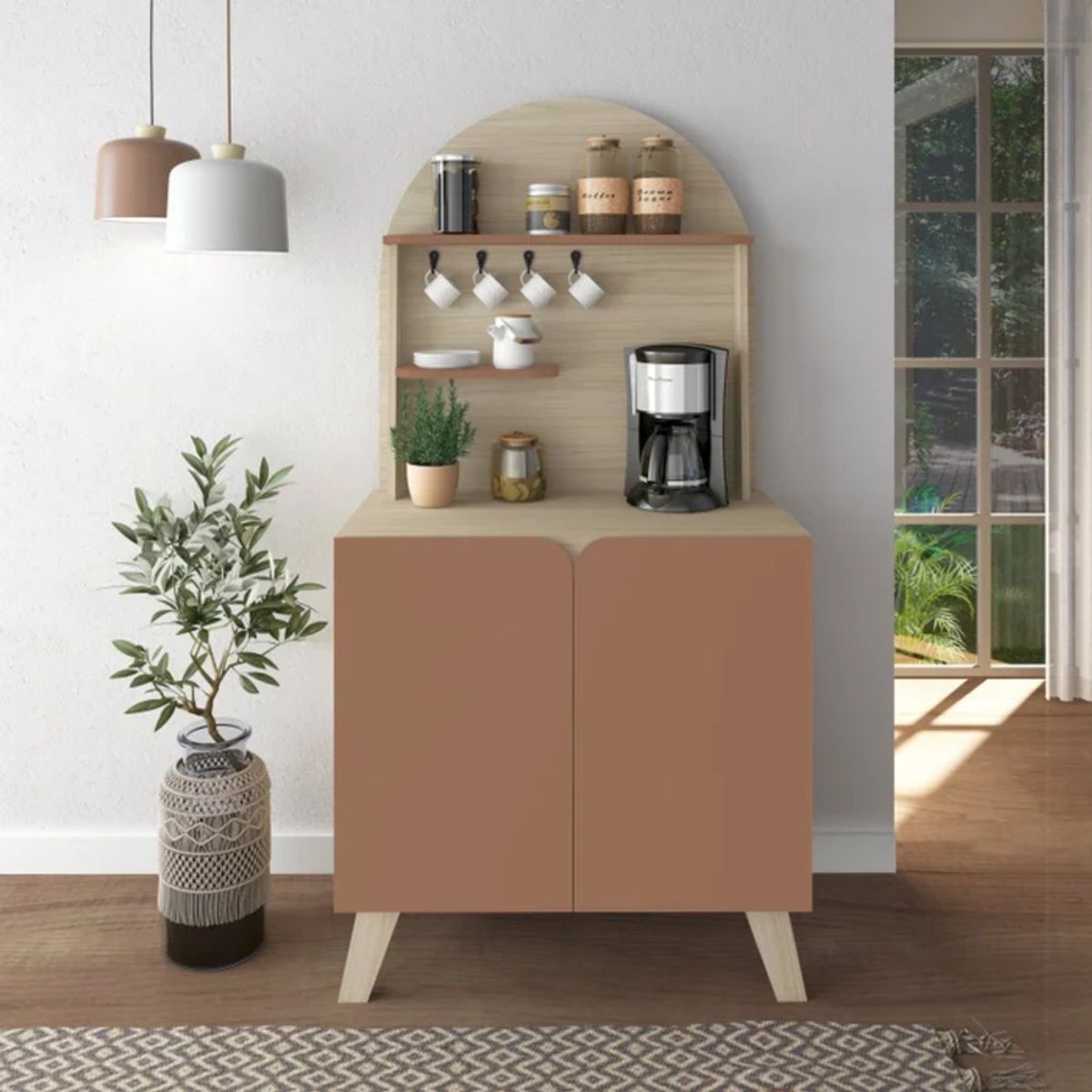 R&R MUEBLES - Aparador Moderno Nias Marrón R&R MUEBLES