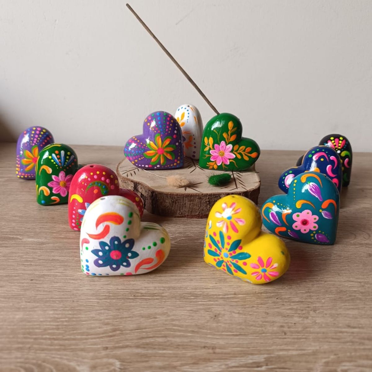 GENERICO - Artesanía Arcilla Corazón de Pucará Porta Incienso 7 x 7