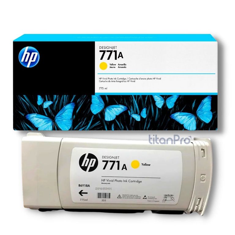 Cartucho de Tinta HP 771A Amarillo B6Y18A Original | Sodimac Perú
