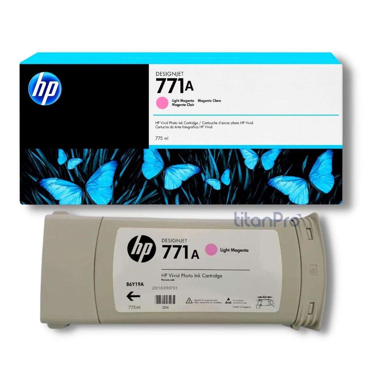 HP - Cartucho de Tinta HP 771A Magenta Claro B6Y19A Original