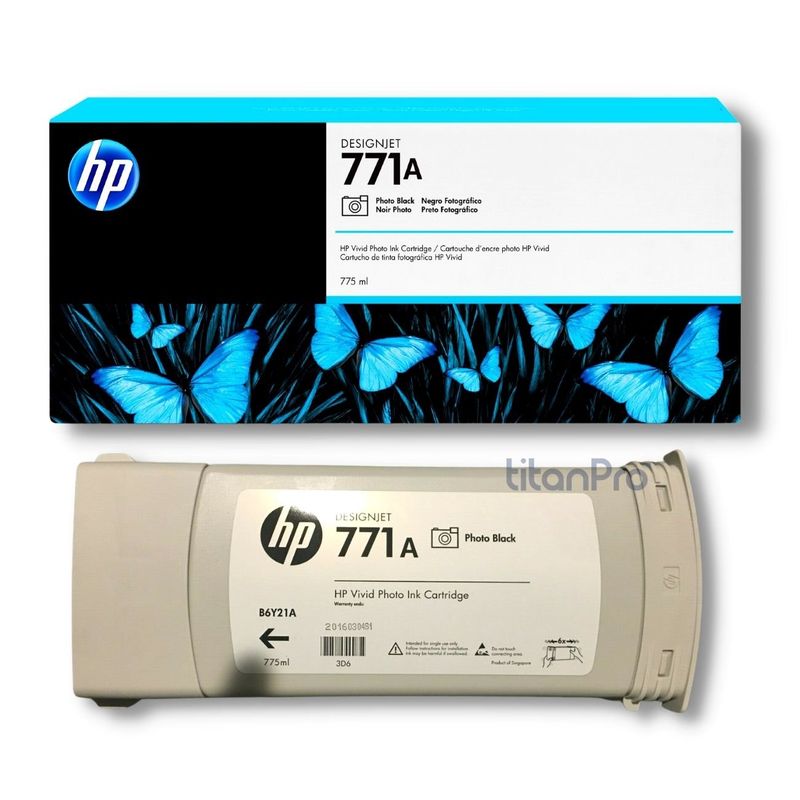 HP - Cartucho de Tinta HP 771A Negro Fotografico B6Y21A Original