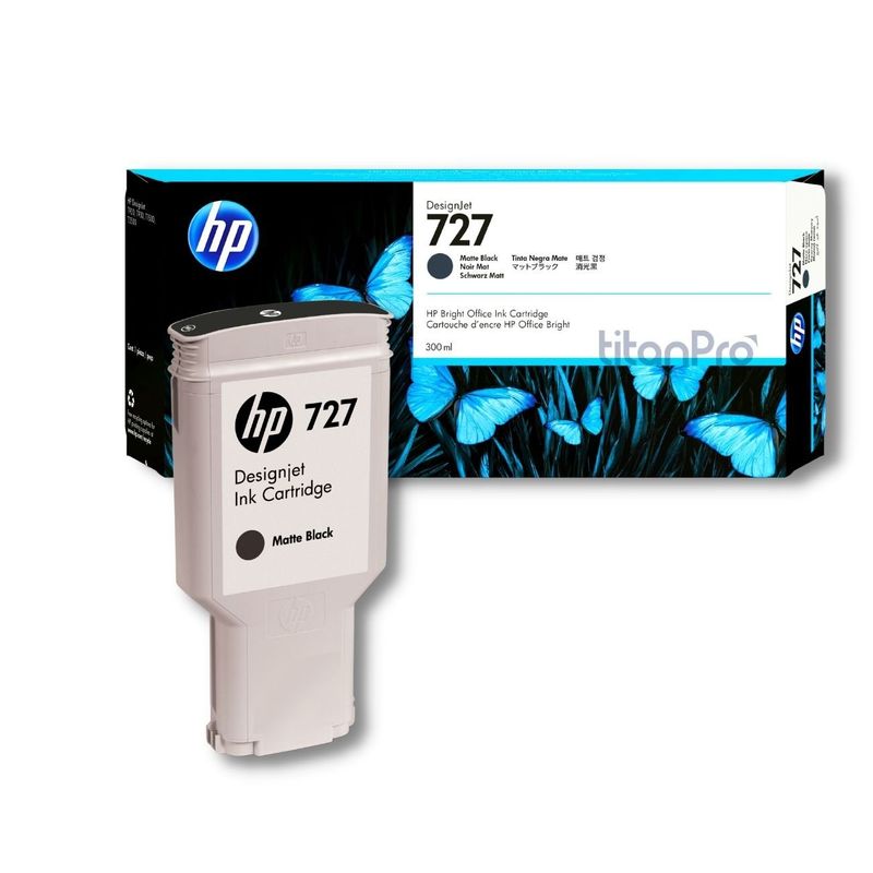 HP - Cartucho de Tinta HP 727 Negro Mate C1Q12A Original