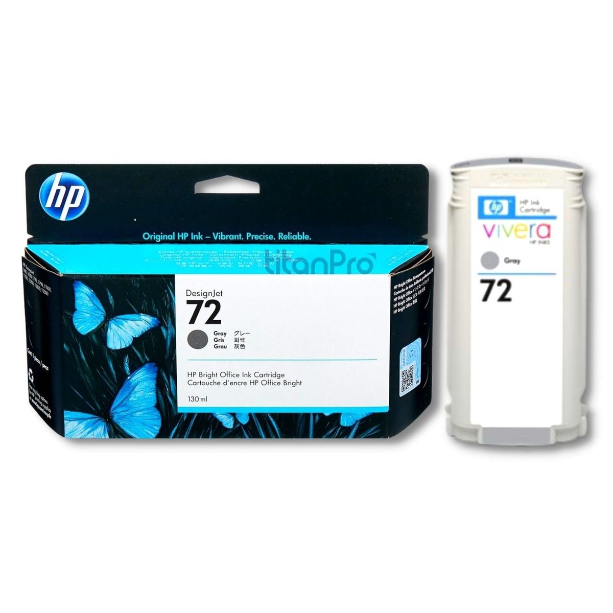 HP - Cartucho de Tinta HP 72 Gris O Gray C9374A Original