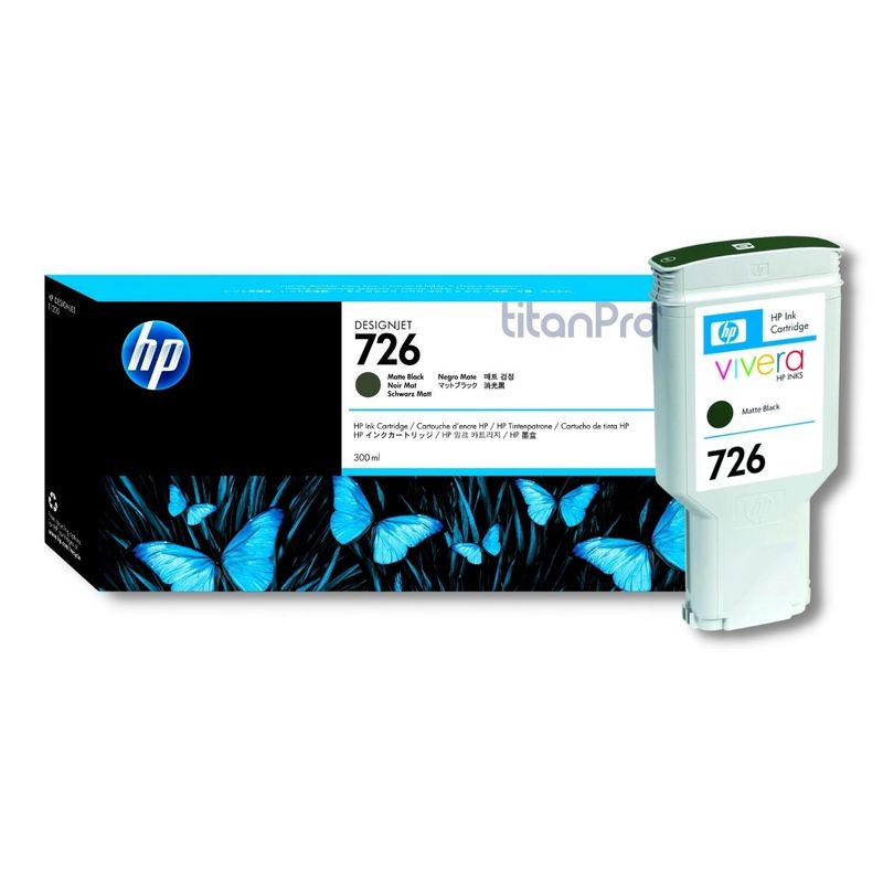 HP - Cartucho de Tinta HP 726 Negro Mate CH575A Original