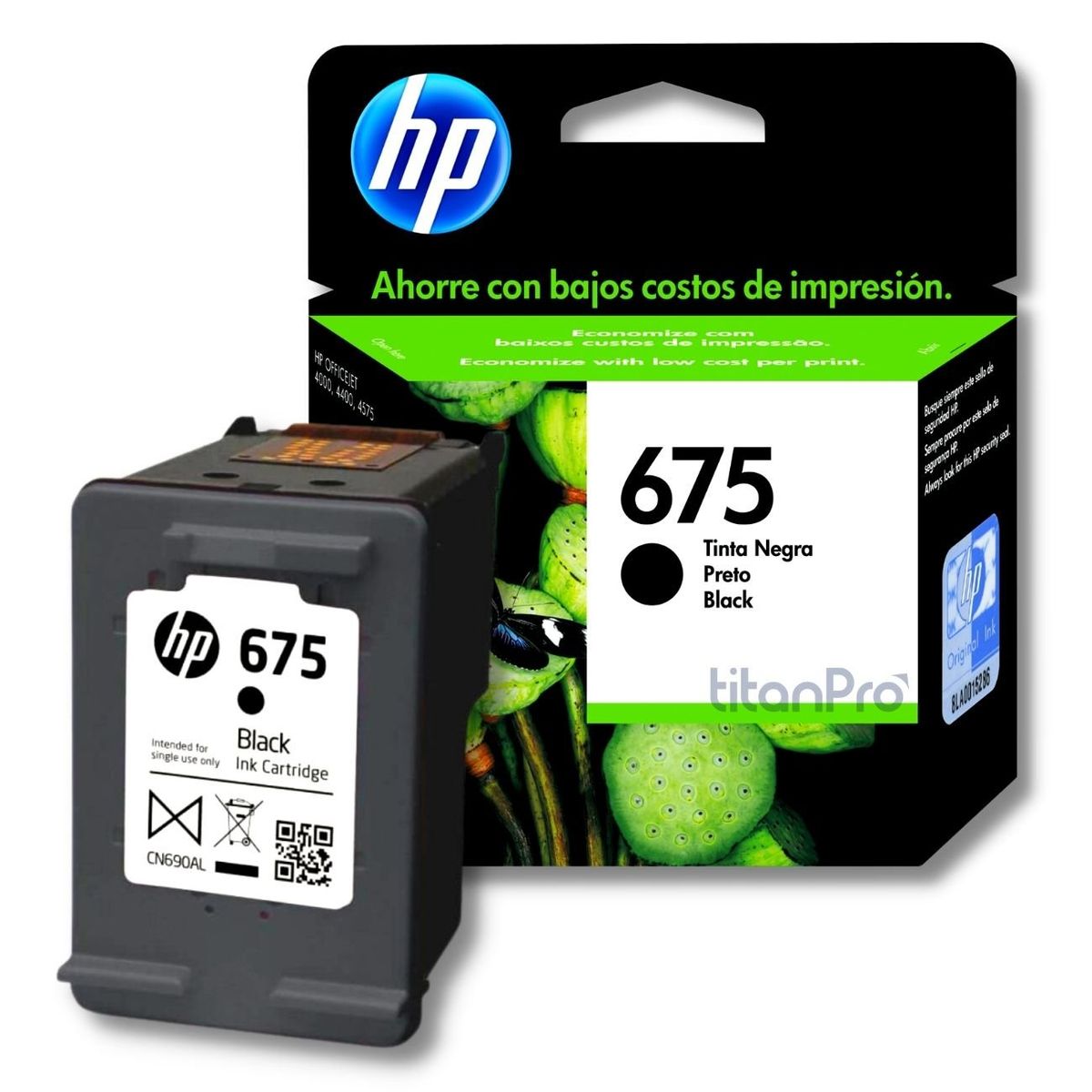 HP - Cartucho de Tinta HP 675 Negro CN690AL Original