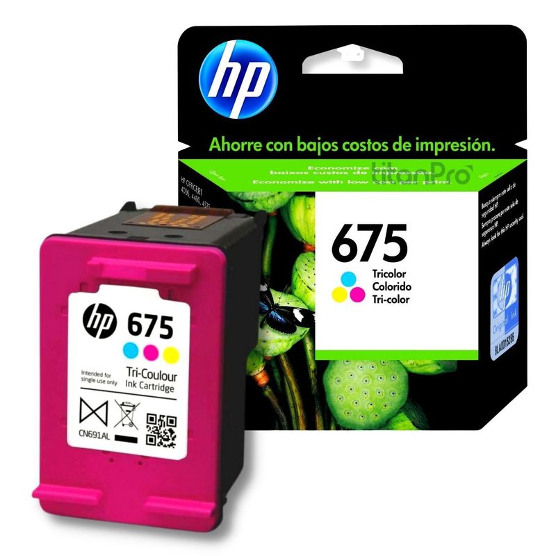 HP - Cartucho de Tinta HP 675 Tricolor CN691AL Original