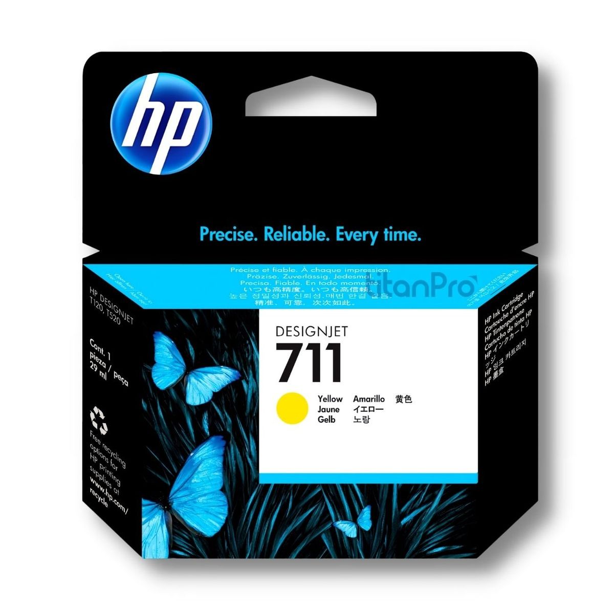HP - Cartucho de Tinta HP 711 Amarillo CZ132A Original