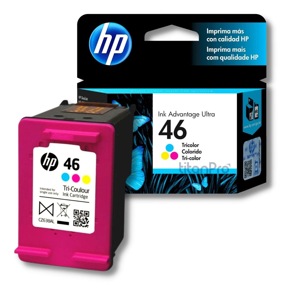 HP - Cartucho de Tinta HP 46 Tricolor CZ638AL Original