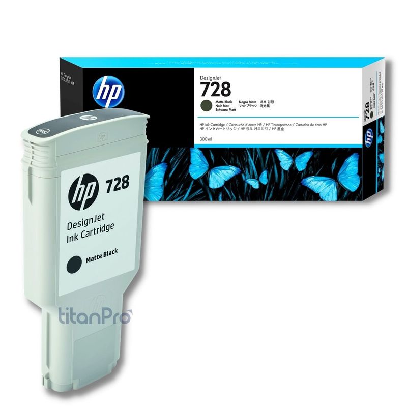 HP - Cartucho de Tinta HP 728 Negro Mate F9J68A Original