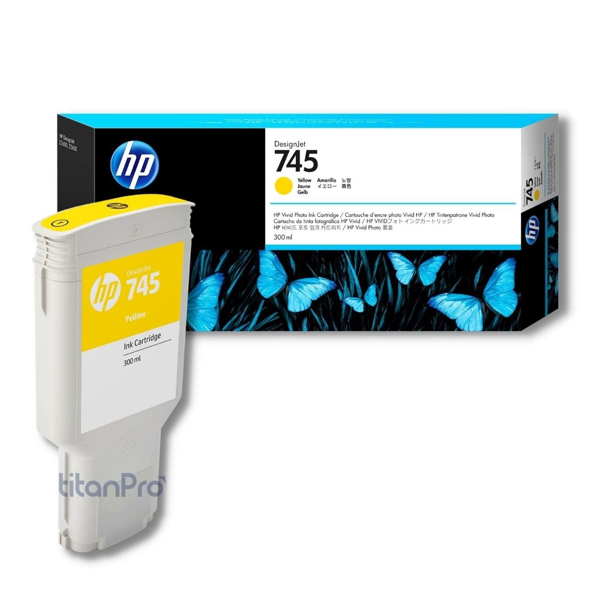 HP - Cartucho de Tinta HP 745 Amarillo F9K02A Original