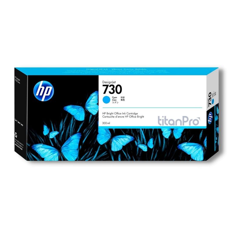 HP - Cartucho de Tinta HP 730 Cyan P2V68A Original