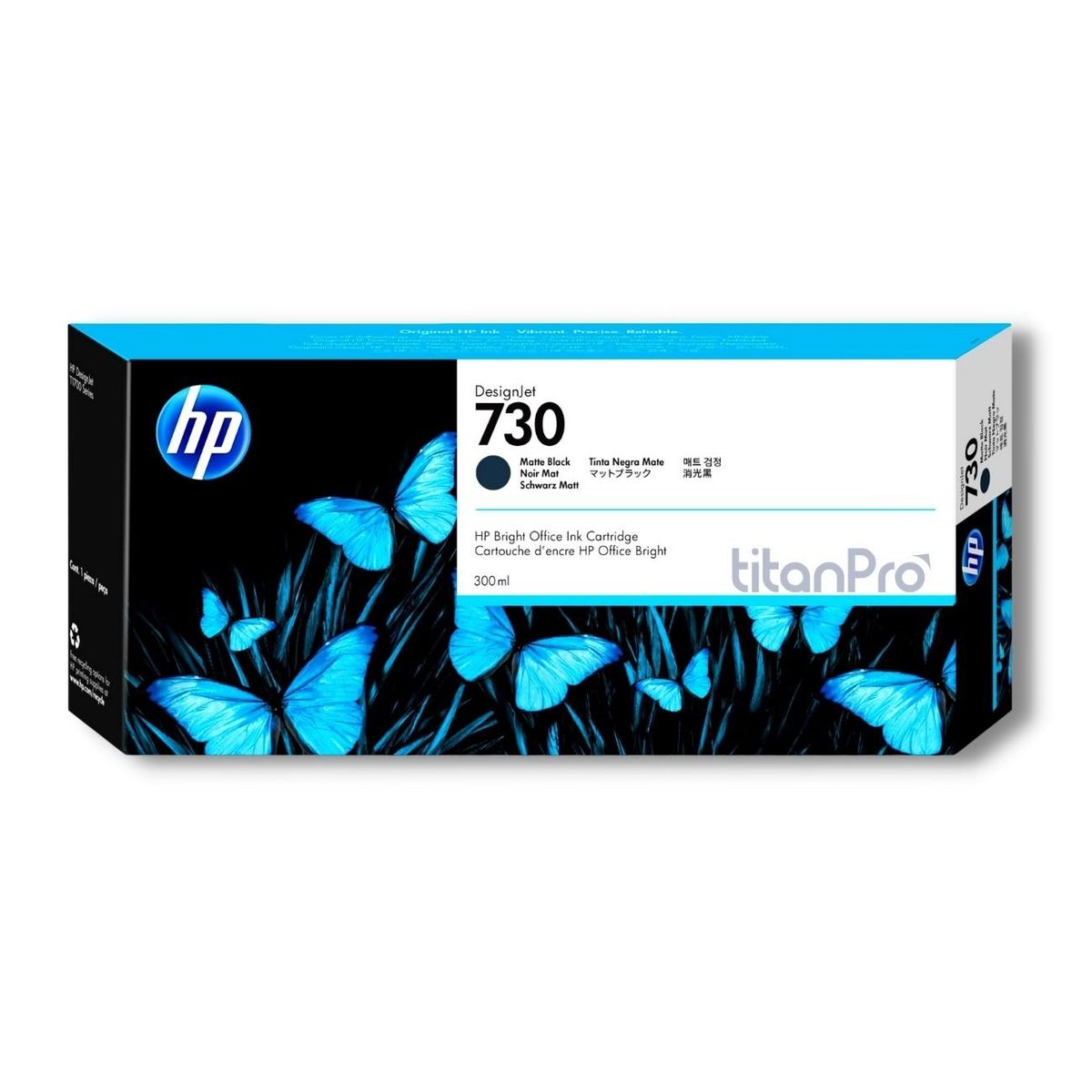 HP - Cartucho de Tinta HP 730 Negro Mate P2V71A Original