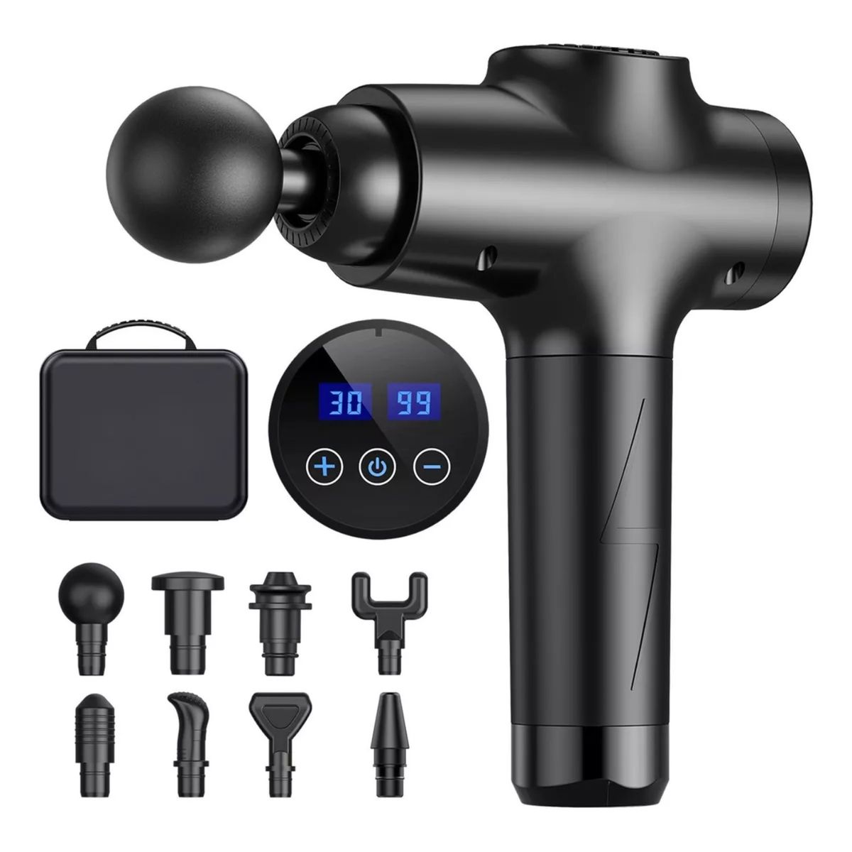 VICTORIA - Pistola Masaje De Tejido Profundo 8 cabezales 30 Velocidades