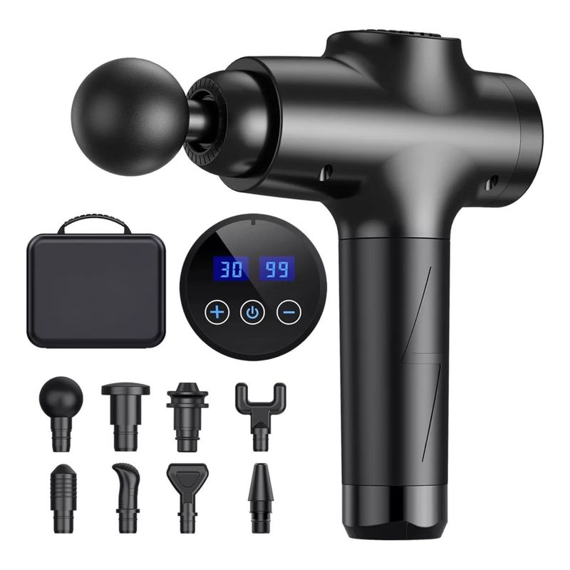 VICTORIA - Pistola Masaje De Tejido Profundo 8 cabezales 30 Velocidades