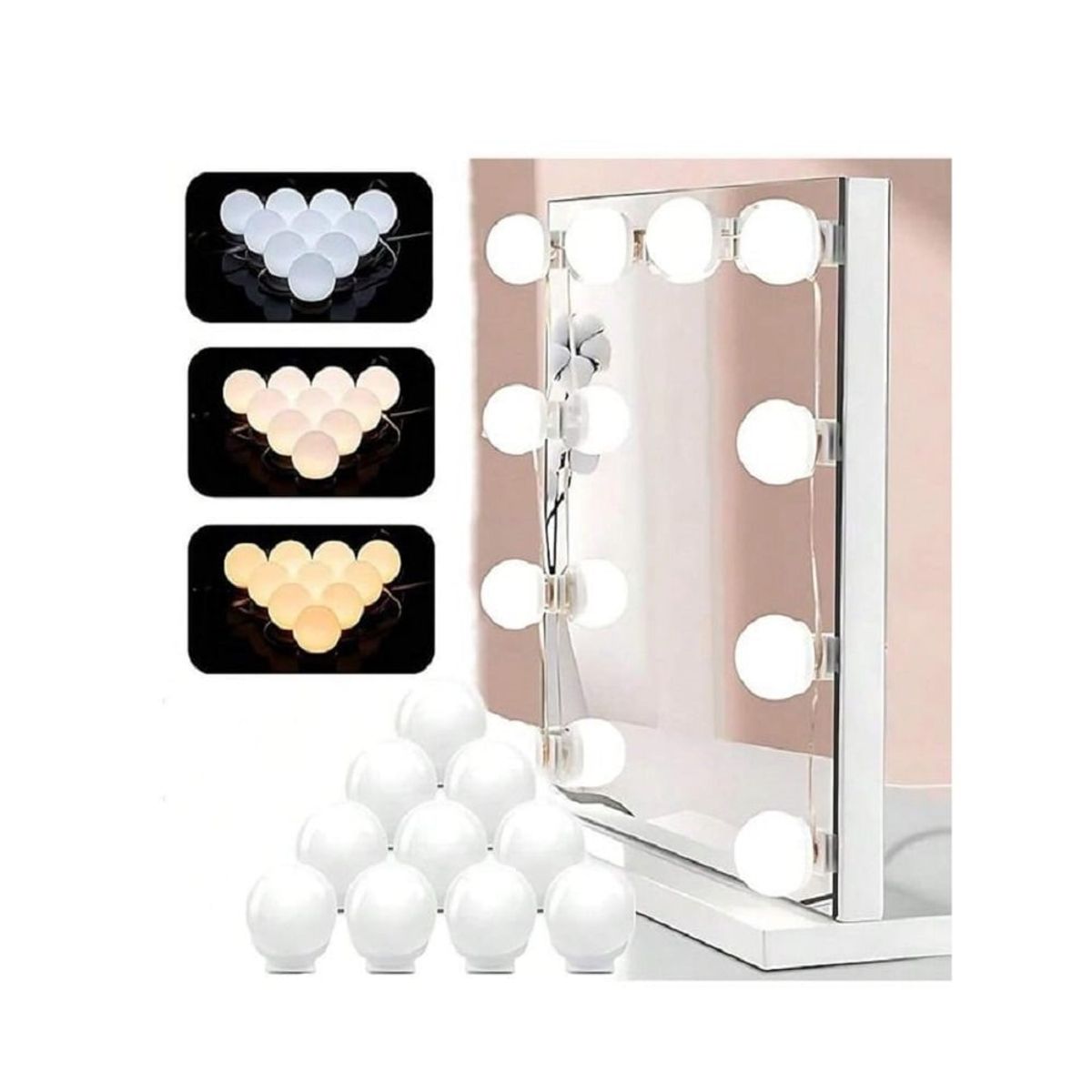 GENERICO - 10 Focos Led Usb Luces  Para Espejo De Maquillaje