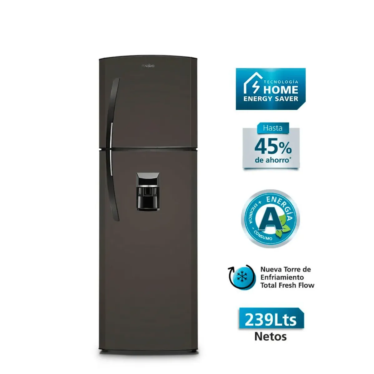 MABE - Refrigeradora Mabe Top Freezer RMA255FYPG 239L