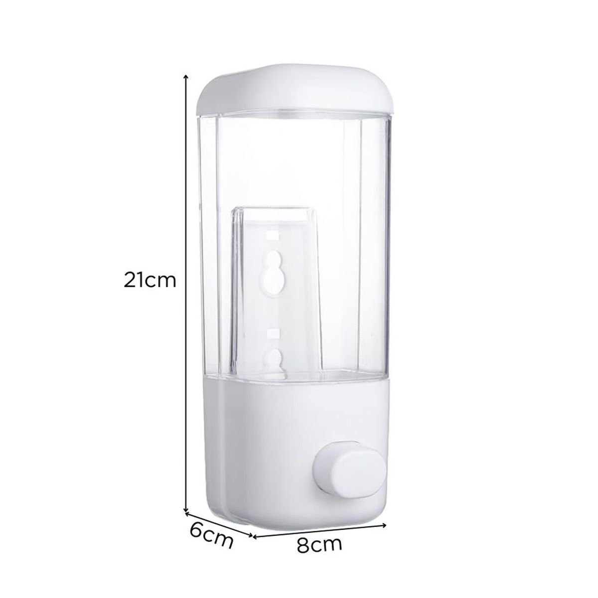 GENERICO - Dispensador de Jabón Líquido Alcohol en Gel Blanco 500ml 15D