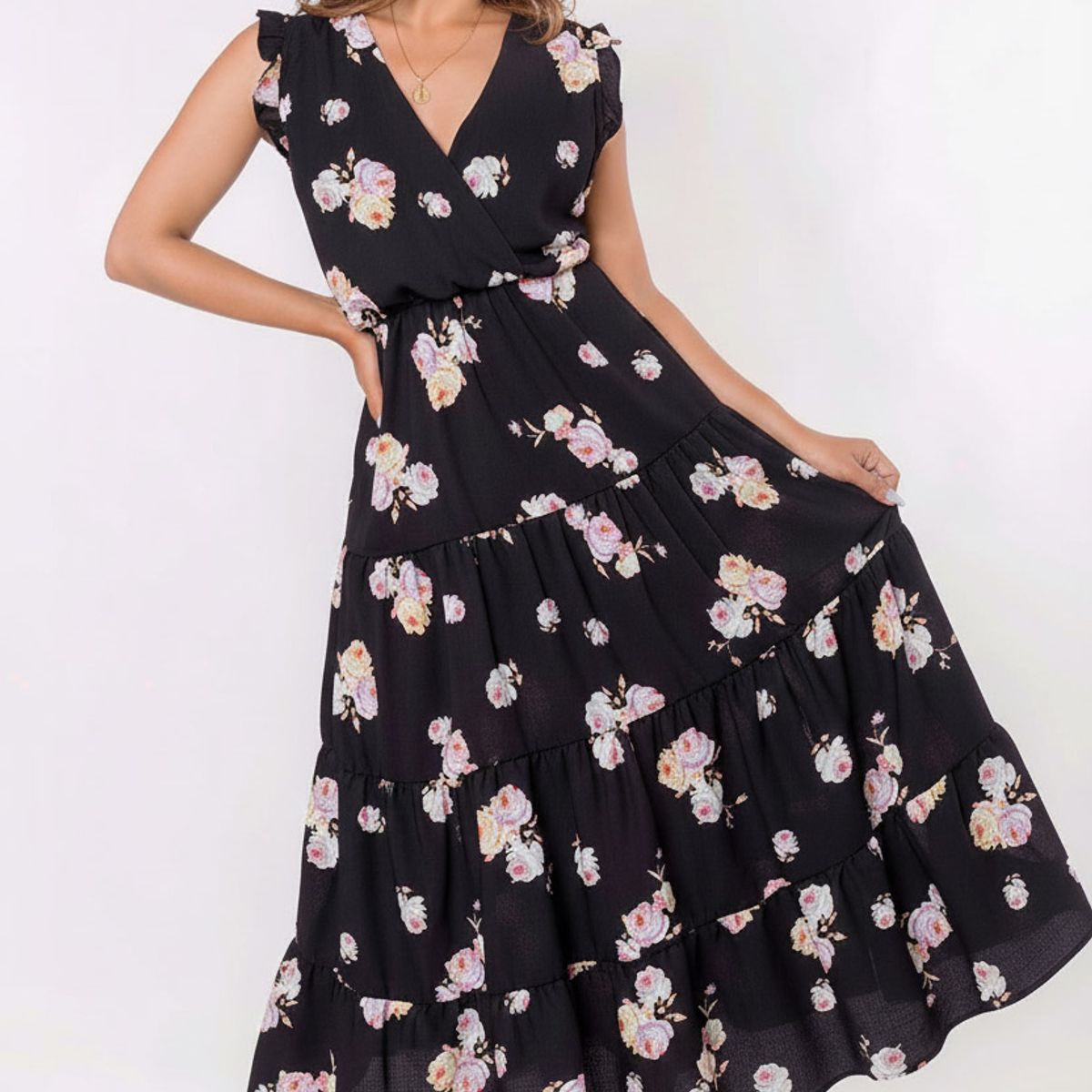 ARMA TU LOOK - VESTIDO NADESKA DE LINO ESTAMPADO ESCOTE CRUZADO ARMA TU LOOK