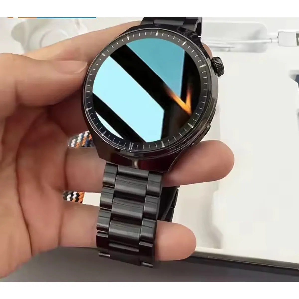 GENERICO - SMARTWATCH  WATCH 4 PRO SUIT, DOBLE RELOJ, VIENE CON 7 CORREAS NEGRO.I70