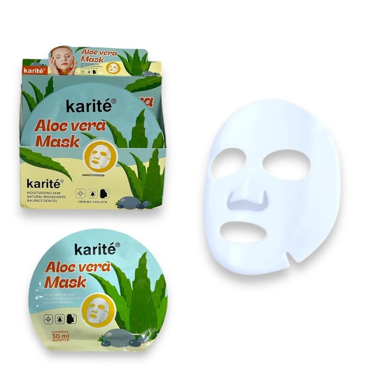 GENERICO - set de 3 Mascarilla facial aloe vera karité