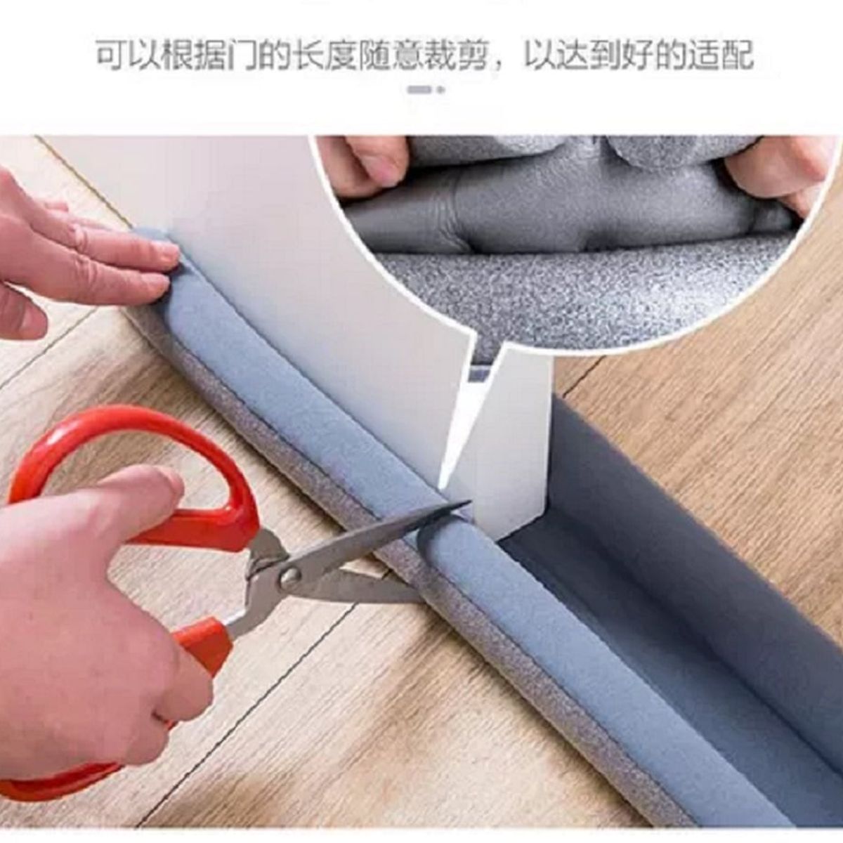 GENERICO - Pack x 2 Burletes Flexible de Espuma 95cm Protección de Puertas -