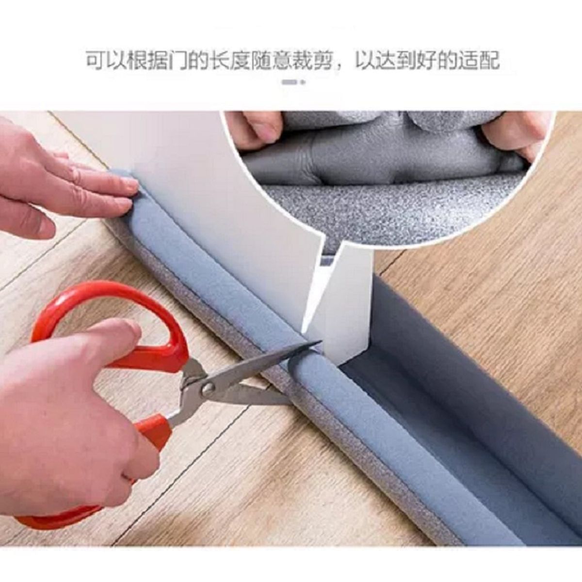 GENERICO - Pack x 2 Burletes Flexible de Espuma 95cm Protección de Puertas -