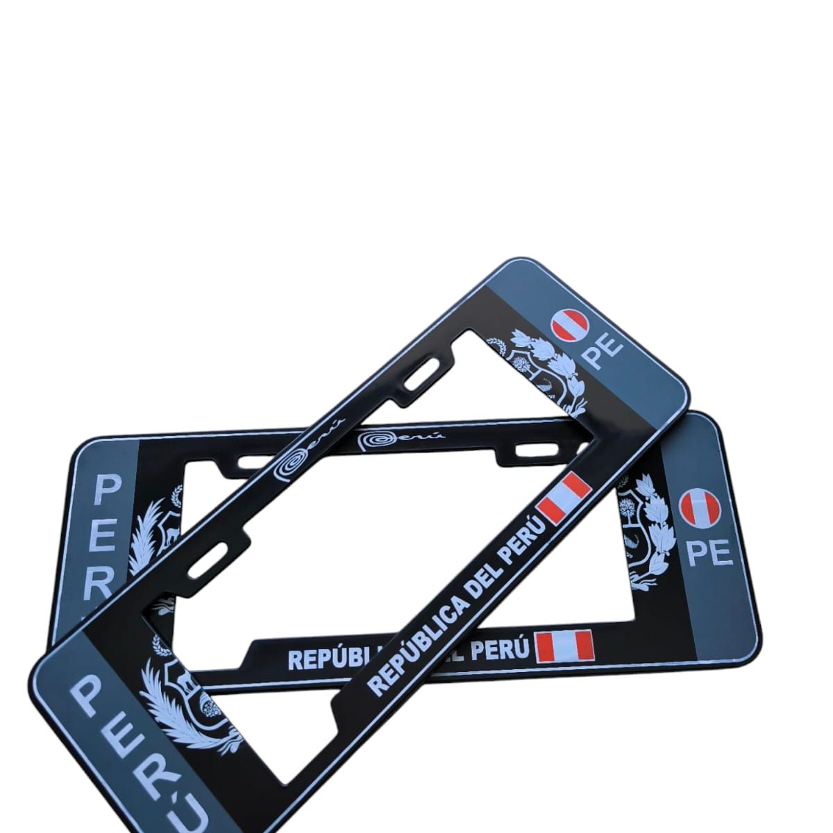 GENERICO - Portaplaca Europea Modelo escudo nacional negro