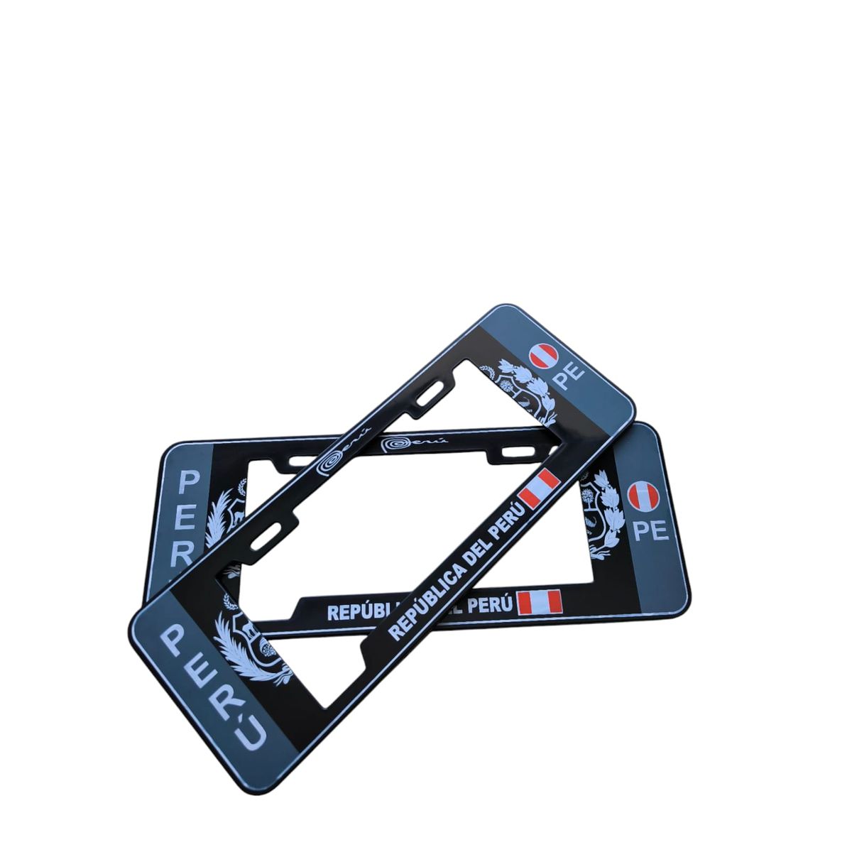 GENERICO - Portaplaca Europea Modelo escudo nacional negro