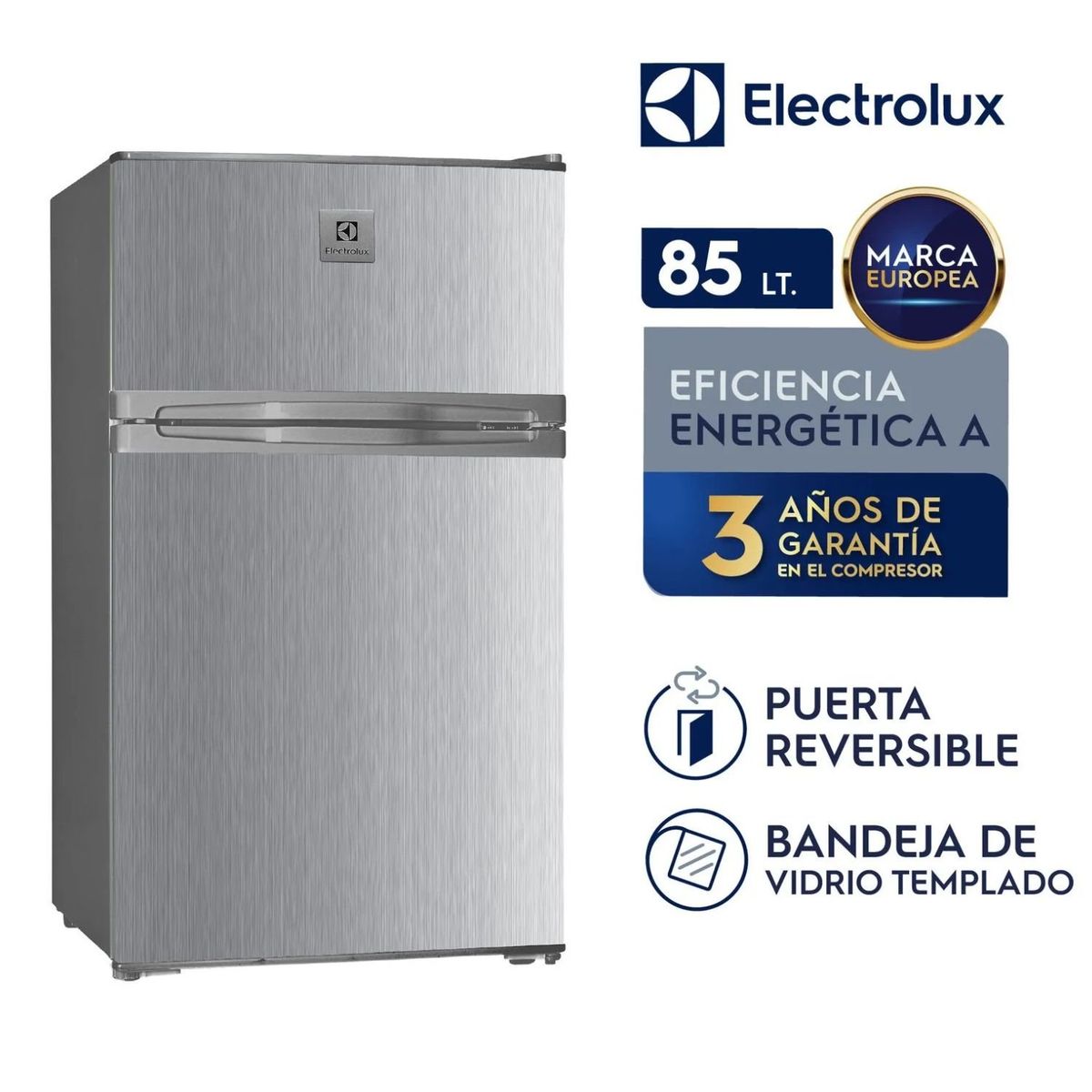 ELECTROLUX - Frigobar Electrolux 85 Litros Doble Puerta ERTM87G2HQS - Gris