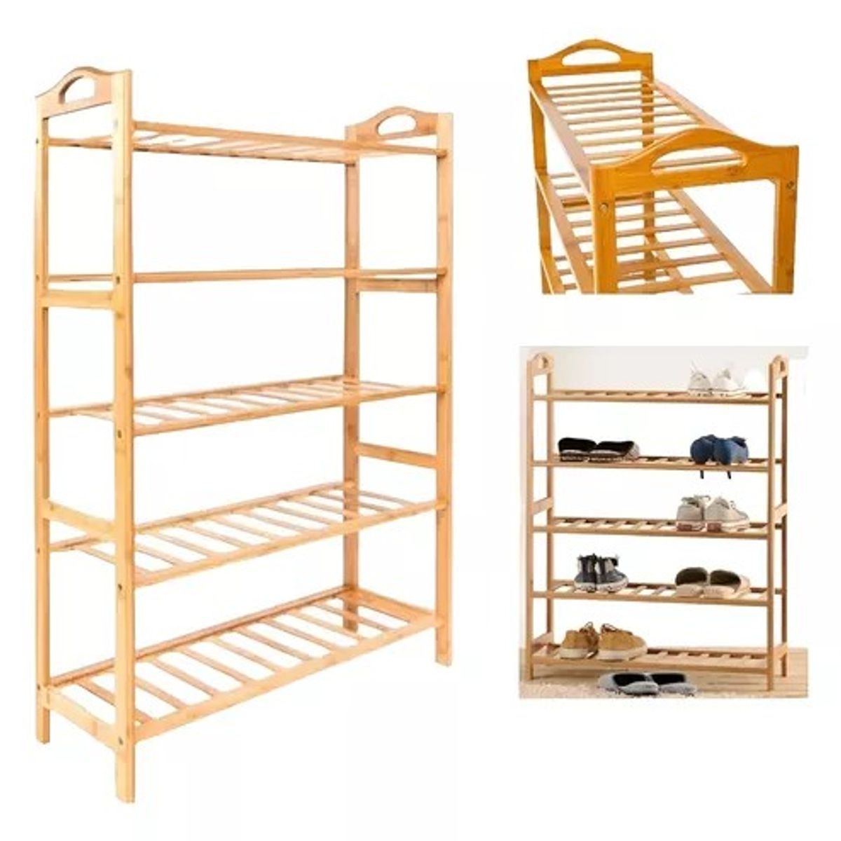 OEM - Zapatera de Bambú 5 niveles hasta para 20Pares