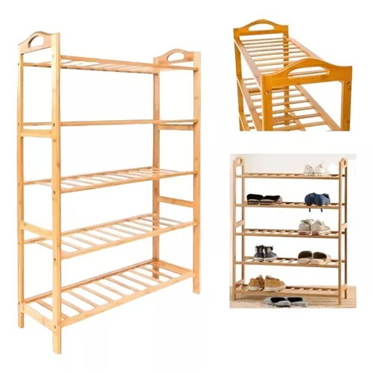 OEM - Zapatera de Bambú 5 niveles hasta para 20Pares