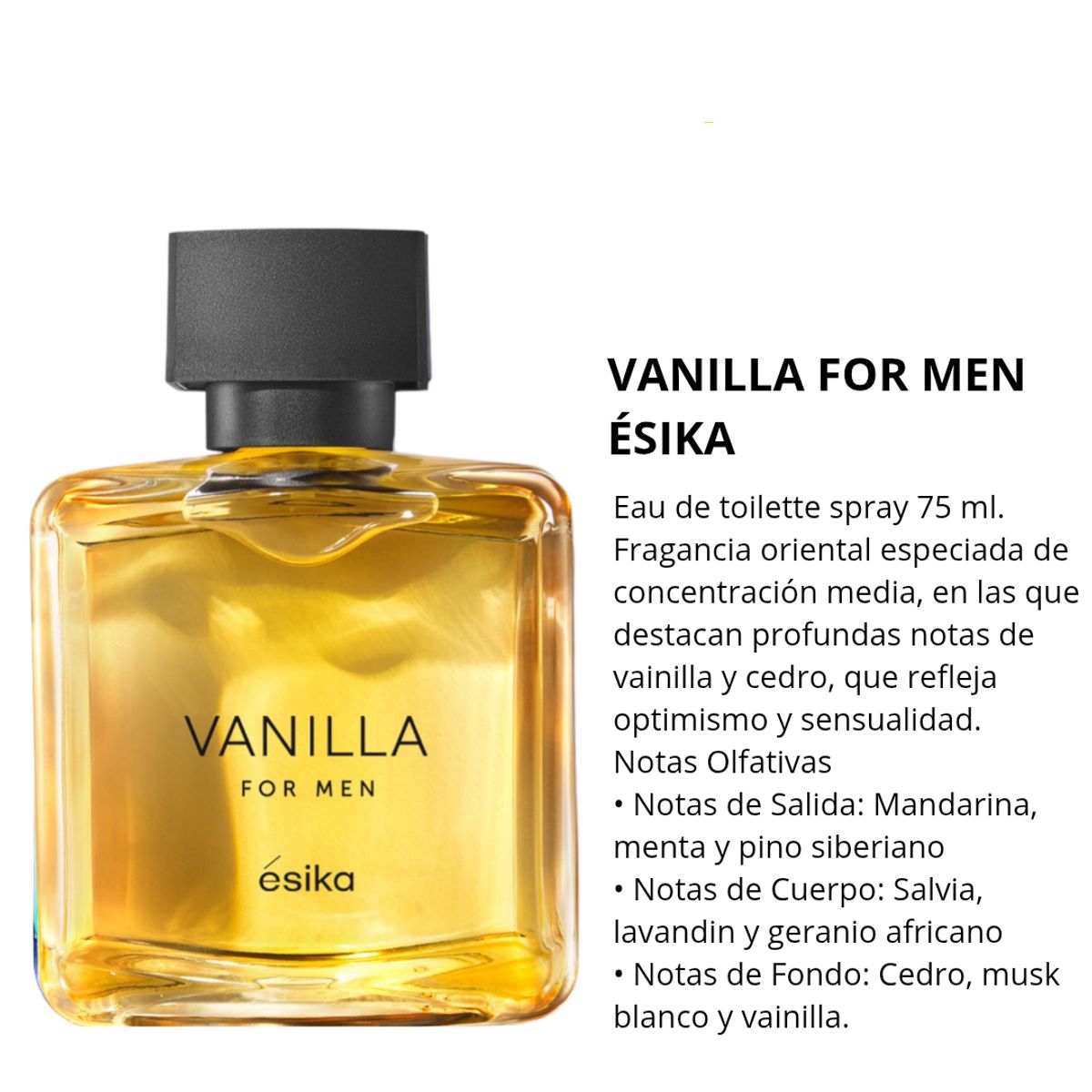 ESIKA - PERFUME VANILLA FOR MEN  ÉSIKA