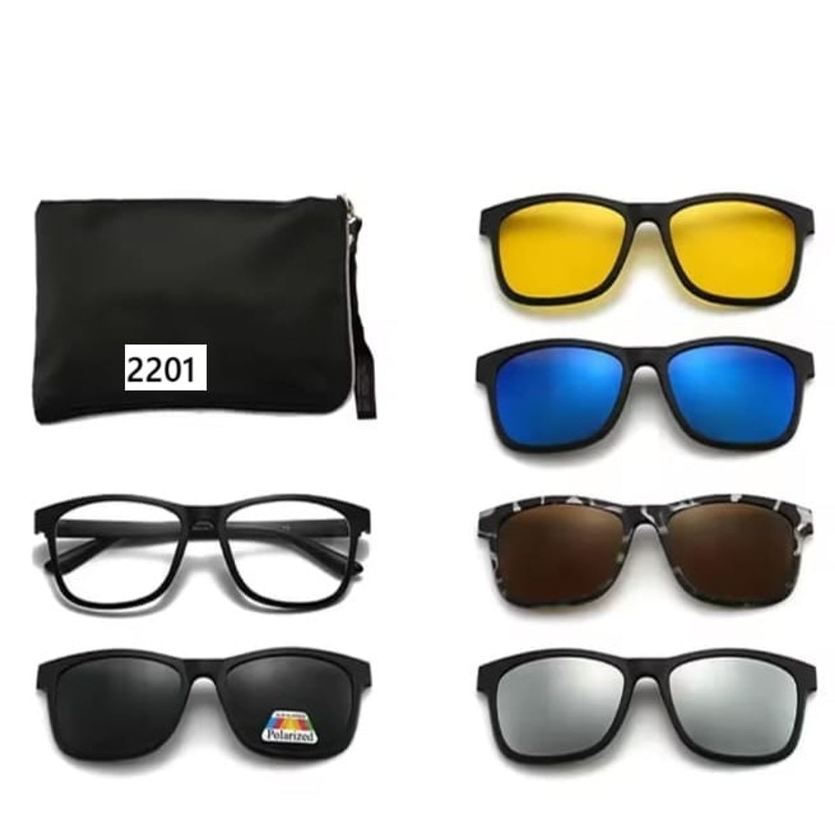 GENERICO - Gafas 6 En 1 Lentes Magnéticos Filtro Uv 400 Hombre