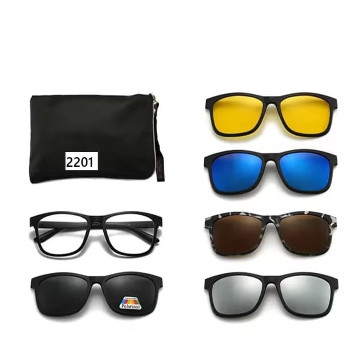 GENERICO - Gafas 6 En 1 Lentes Magnéticos Filtro Uv 400 Hombre