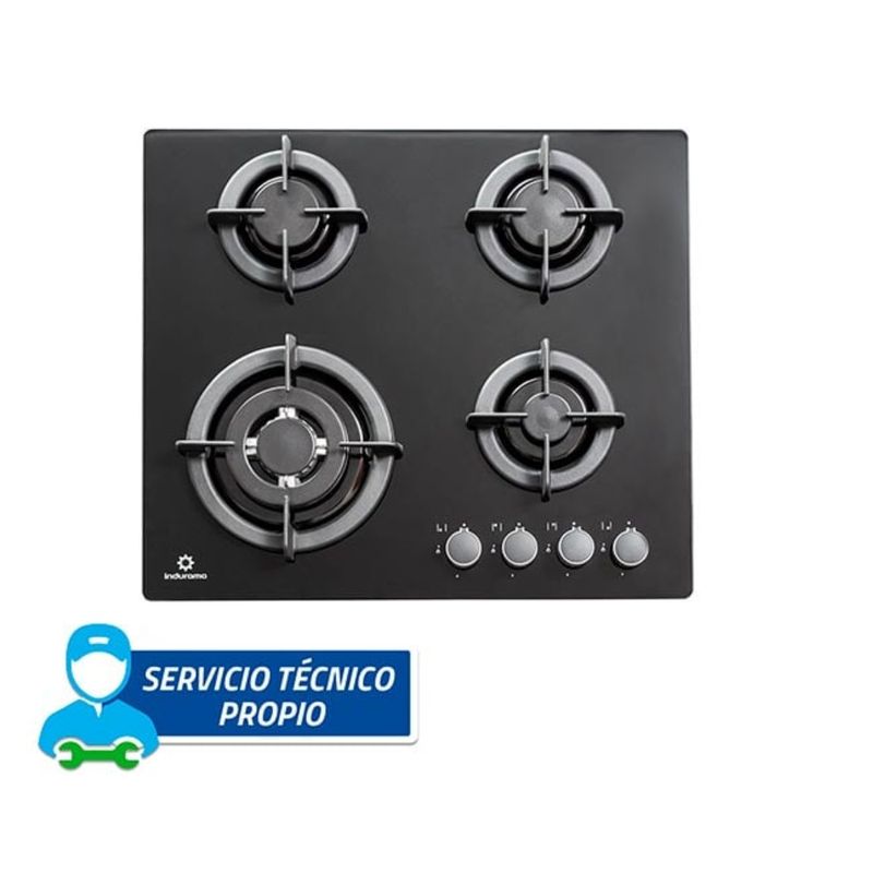 INDURAMA - COCINA A GAS GLP INDURAMA 4 HORNILLAS EGI-604VDNEG ENCIMERA