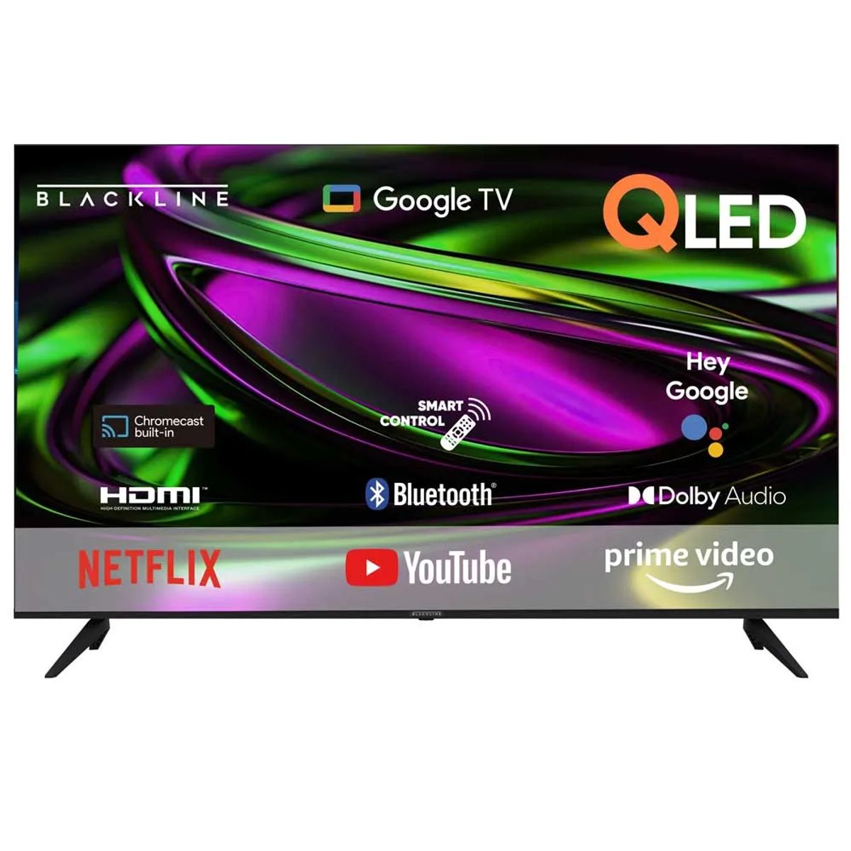 BLACKLINE - Televisor BLACKLINE QLED 65” UHD 4K Smart TV BL-TV65QUQG5F4PE