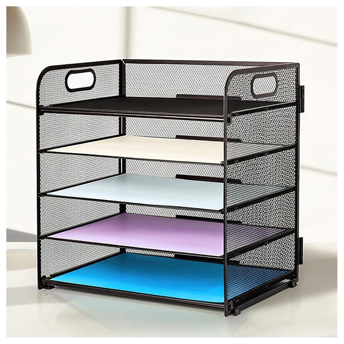 GENERICO - Organizador De Escritorio Papelería Oficina Metálico W097