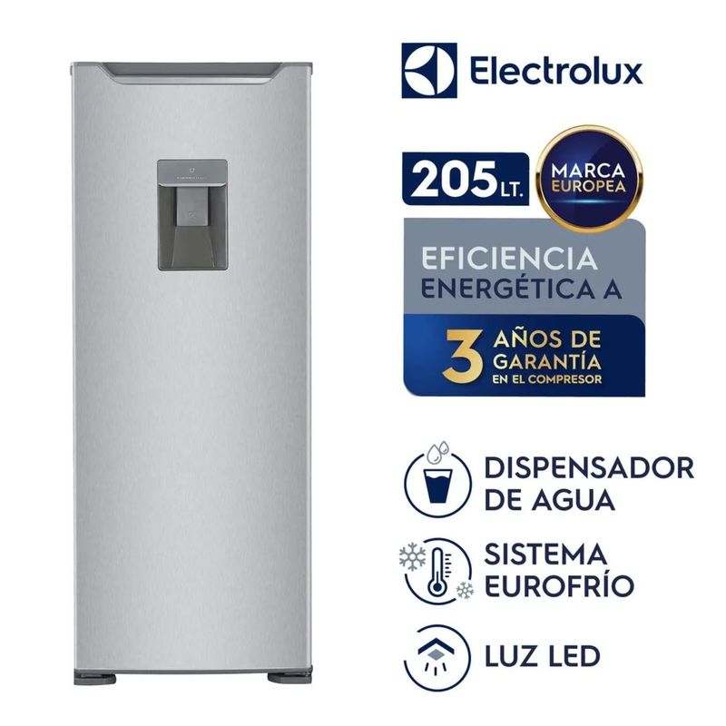 ELECTROLUX - Refrigeradora Electrolux Frost 211Litros  ERDM26F2HPS - Gris
