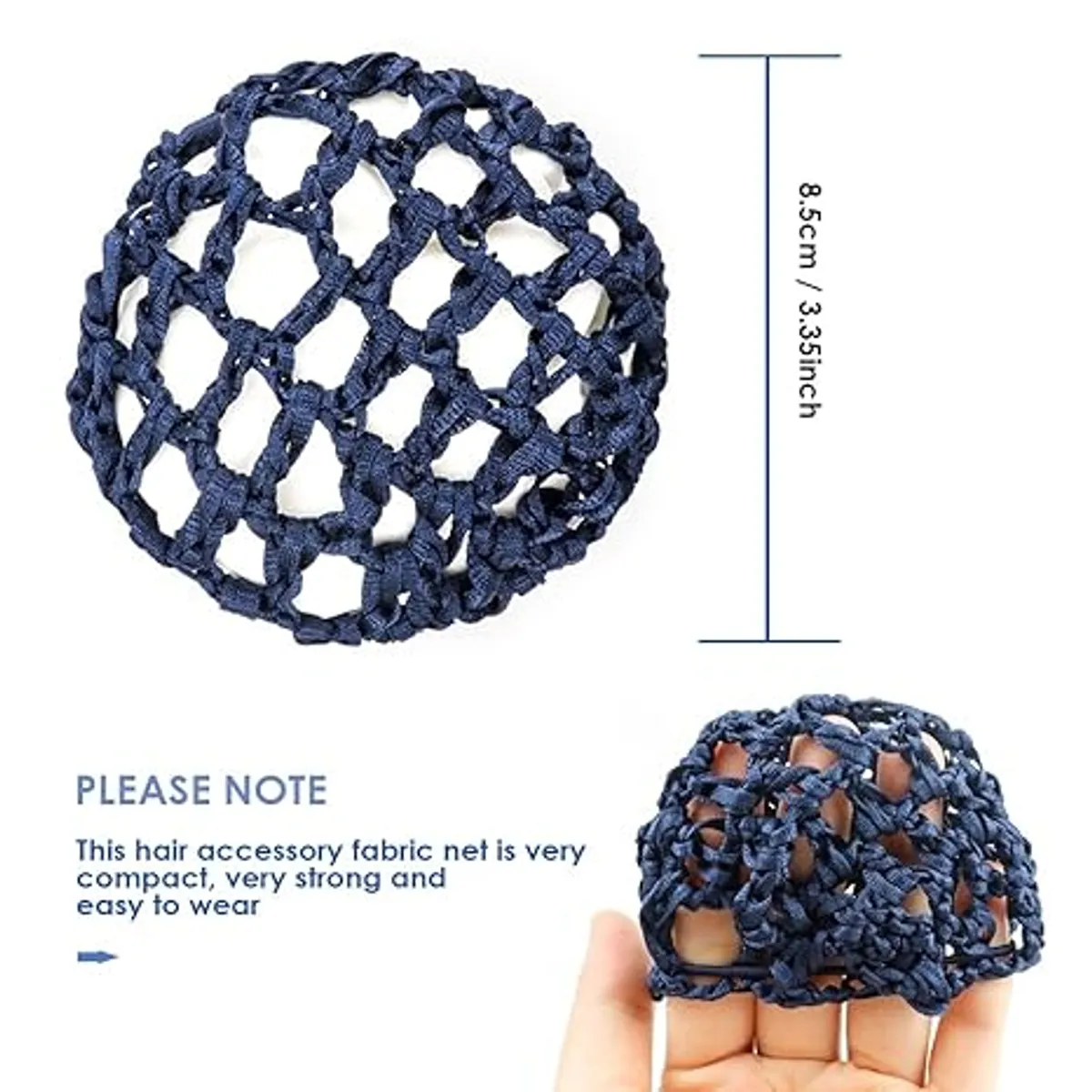 GENERICO - 2 MALLAS PARA MOÑO azul marino-GENERICO