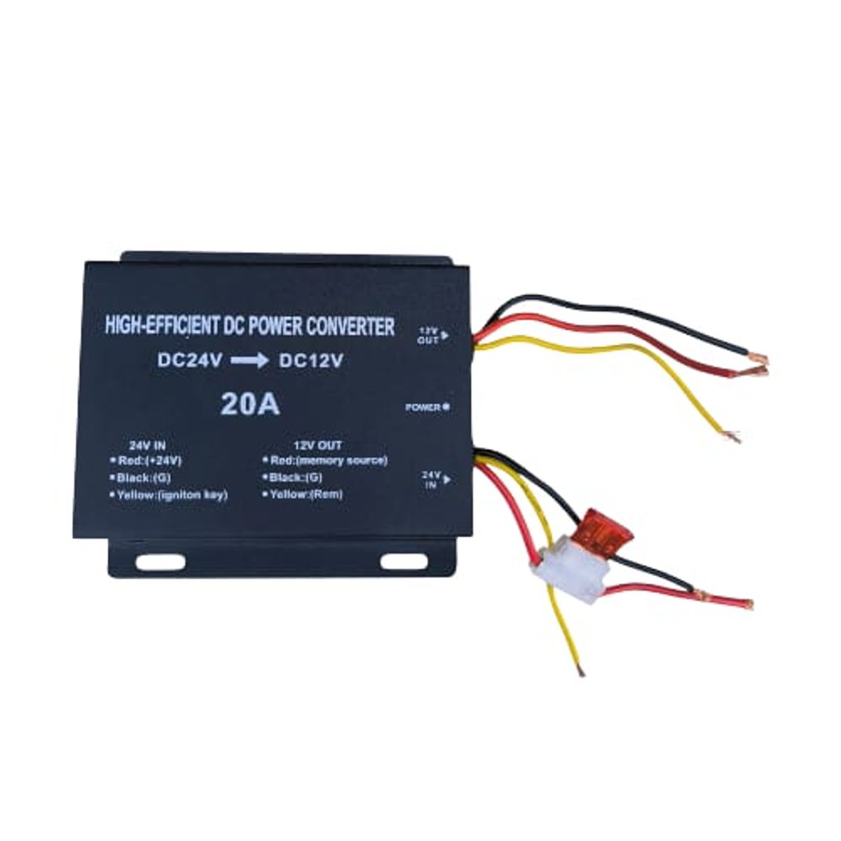 GENERICO - CONVERTIDOR DE VOLTAJE 24V CC-30V CC A 12V CC