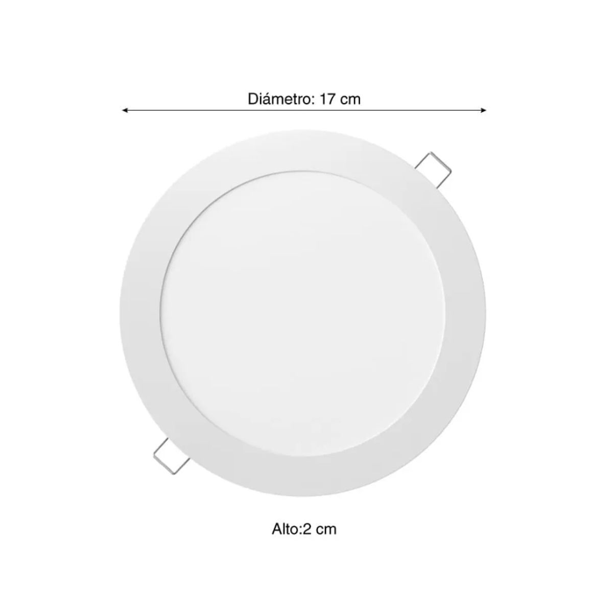 DIXON - Panel Led Empotrable Redondo Luz Calida 12W 1080Lm
